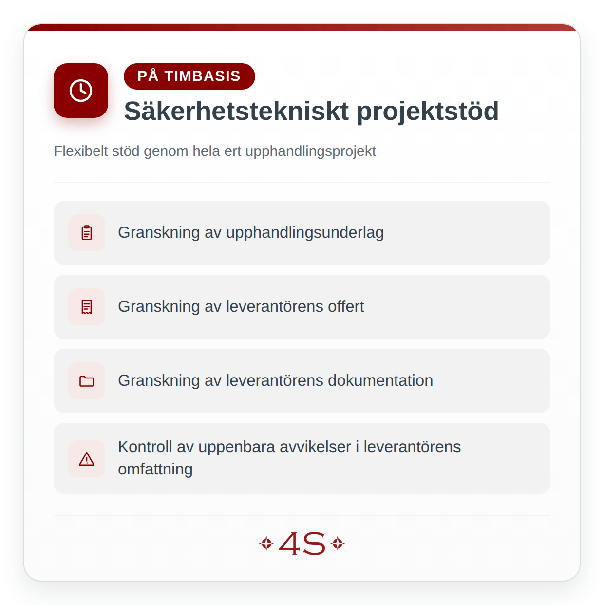 Säkerhetstekniskt projektstöd